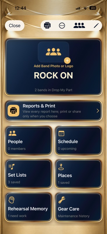 Band Hub features on iPhone