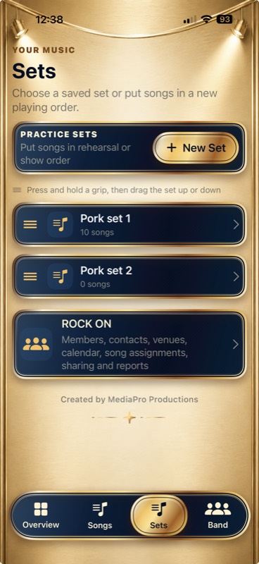 Sets on iPhone